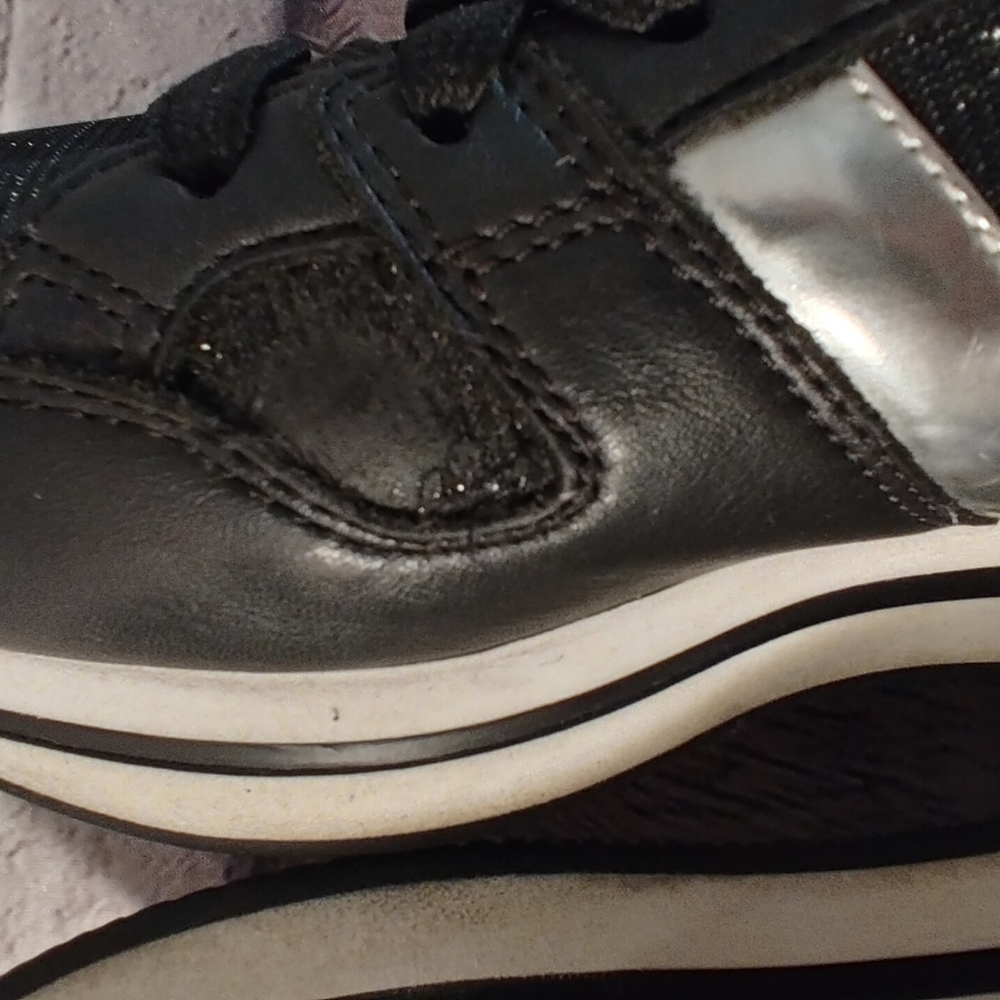Hogan Platform Black Silver Sneakers 37 - Picture 12 of 16